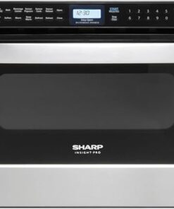 SHARP KB6524PSY Microwave Drawer Oven, 24-inch, 1.2 Cubic Feet, 950 Watt, Angled Touch Control Panel, Stainless Steel
