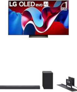 LG 65-Inch Class OLED evo C4 Series Smart TV 4K Processor Flat Screen with Alexa Built-in (OLED65C4PUA, 2024), Sound Bar SC9S Perfect Matching for OLED C4 TV with Dolby Atmos