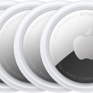 Apple AirTag 4 Pack. Keep Track of and find Your Keys, Wallet, Luggage, Backpack, and More. Simple one-tap Set up with iPhone or iPad