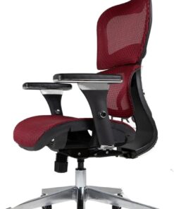 Nouhaus Ergo3D Ergonomic Office Chair Lumbar Support Mesh Office Chair with 4D Adjustable Armrest, Adjustable Headrest and Wheels, Mesh High Back Home Office Desk Chairs(Burgundy) - Hình ảnh chính