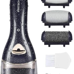 Electric Foot Callus Removers, Portable Electronic Foot File Pedicure Tools, Electric Callus Remover Kit, Professional Pedi Feet Care for Dead, Hard Cracked Dry Skin (Black)
