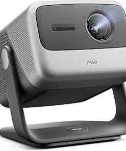 JMGO N1S Pro Triple Laser 4K Projector with WiFi and Bluetooth, 2250 ISO Lumens, 1600:1 Contrast, GTV, 360° Real-time Auto Focus, 300", HDR10, Dolby Digital Plus, Portable for Home Outdoor
