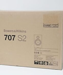 Bowers & Wilkins 707 S2 Standmount Loudspeaker - Compact 2-Way Speaker, Continuum Cone Driver & Dome Tweeter, Stereo Speakers for Home Theater System, Satin White (Stands Sold Separately)