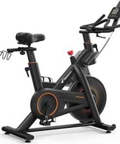 MERACH Magnetic Exercise Bike, Indoor Cycling Bike with Self-Developed App, 350 lbs Weight Capacity & 40 lbs Flywheel, Stationary Bike for Home Gym Fitness
