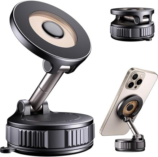 Magnetic Phone Holder for Car [120+ LB Strongest Suction & 2800gf Strongest Magnetic] 360° Adjustable Car Phone Holder for Magsafe Phone Holders for Your Car for iPhone 17 Pro Max 16 15 14 13 12 Plus